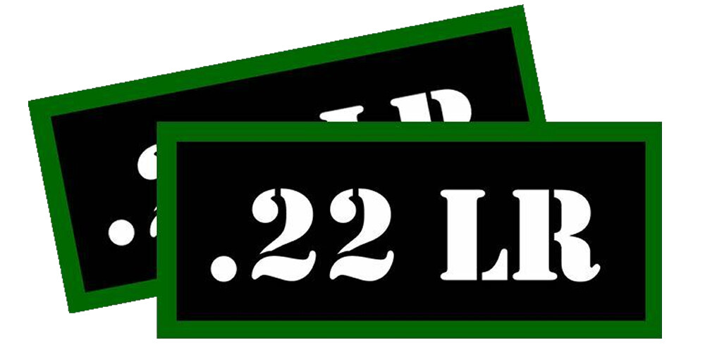 .22 LR Ammo Can Labels for Ammunition Case 3.5" x 1.50" stickers decals(2PACK)