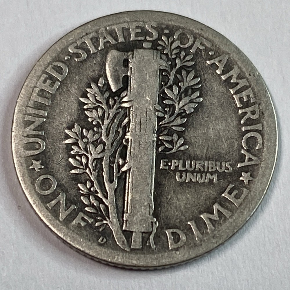 1925-D Mercury Dime, 90% Silver Dime Semi Key Date