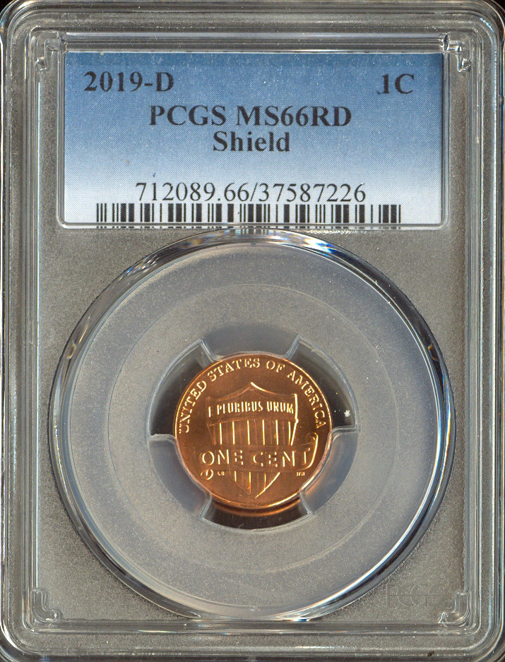 2019-D Lincoln Cent PCGS MS66 RD Quality.