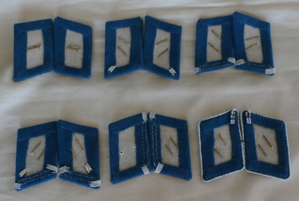 WW2 German DLV collar tabs 6 sets Original
