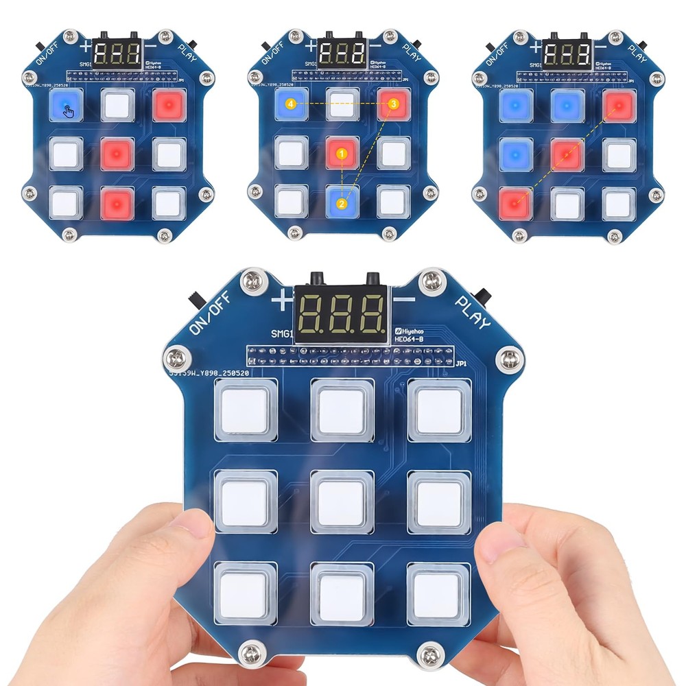 MIOYOOW 3-in1 Soldering Practice Kit, DIY Electronics Training Project with...