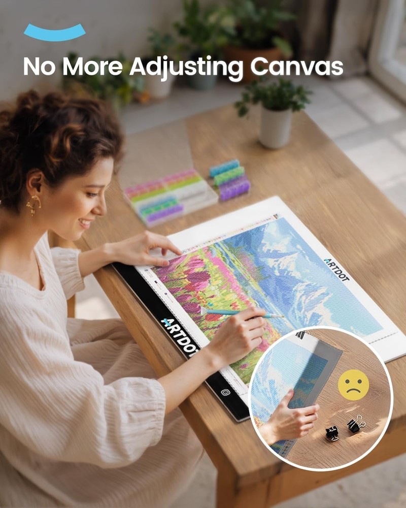 A2 LED Light Pad for Diamond Art USB Powered Light Board Kit, Adjustable