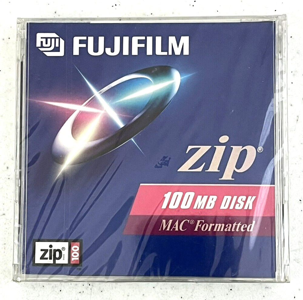 Fujifilm ~ Zip 100 MB Disk ~ MAC Formatted ~ New/Sealed