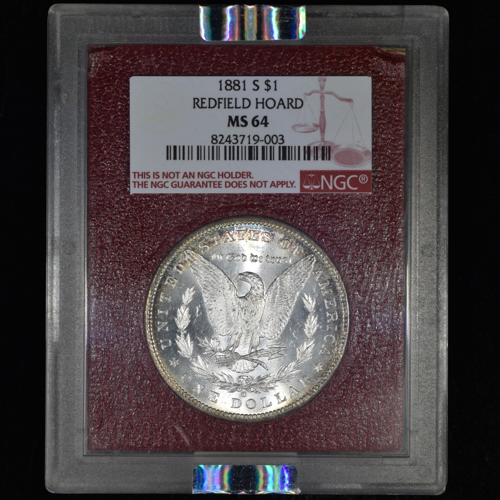 1881-S $1 MORGAN SILVER DOLLAR ✪ REDFIELD HOARD ✪ NGC MS-64 COLLECTION PARAMOUNT