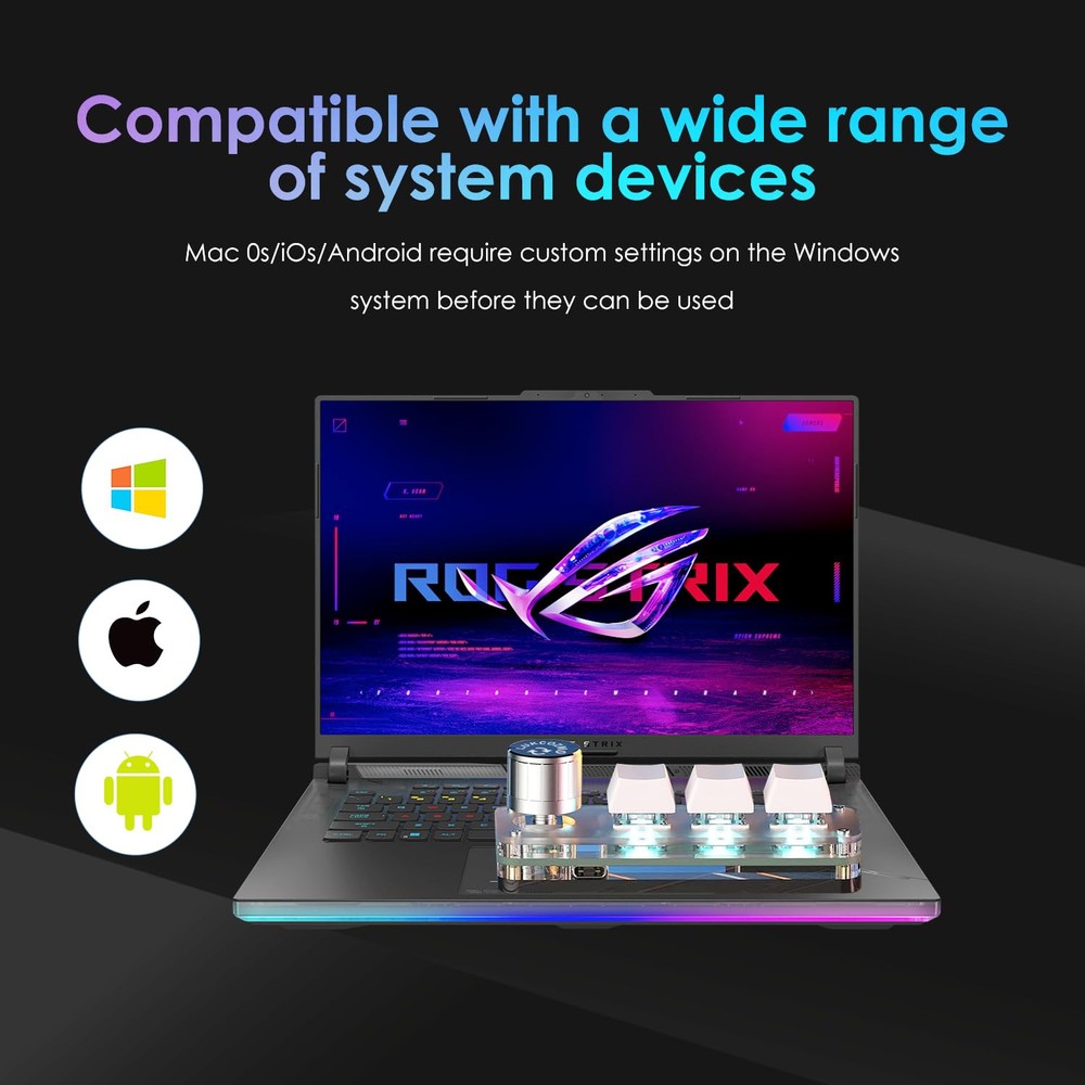 Macro Pad Macro Keyboard Programmable Keypad Customized 3-Key Mini Mechanical...