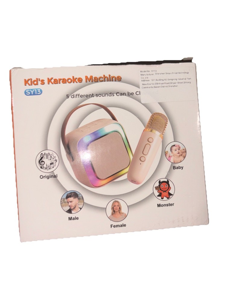 Mini Karaoke Machine Portable Bluetooth Karaoke Speaker with 2 Wireless Mics