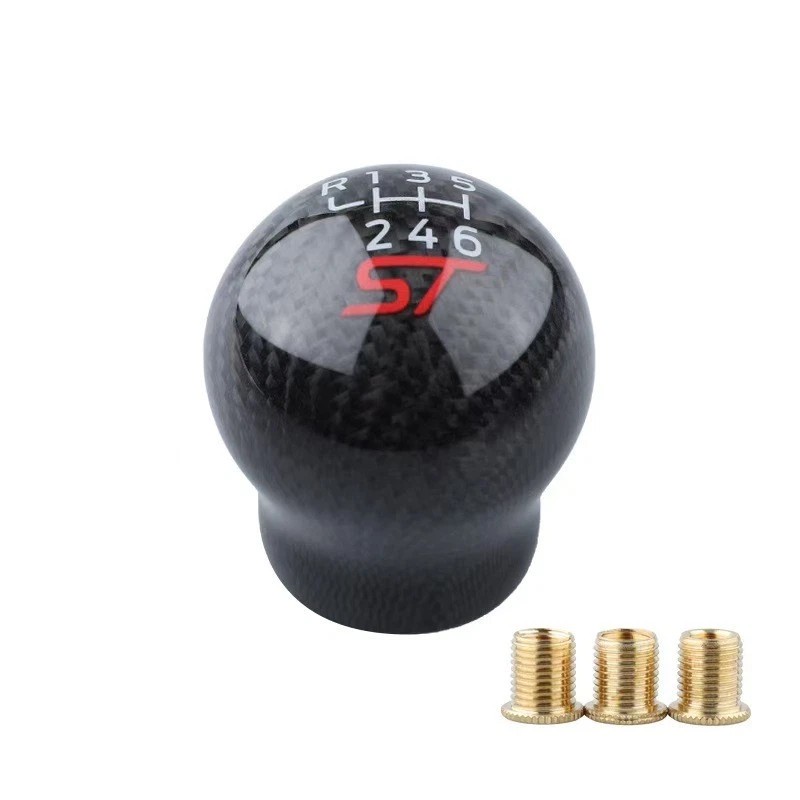 CARBON FIBER SHIFT GEAR KNOB for FORD FOCUS MK3 MK4 FIESTA MK7 MK8 ST ECOBOOST S