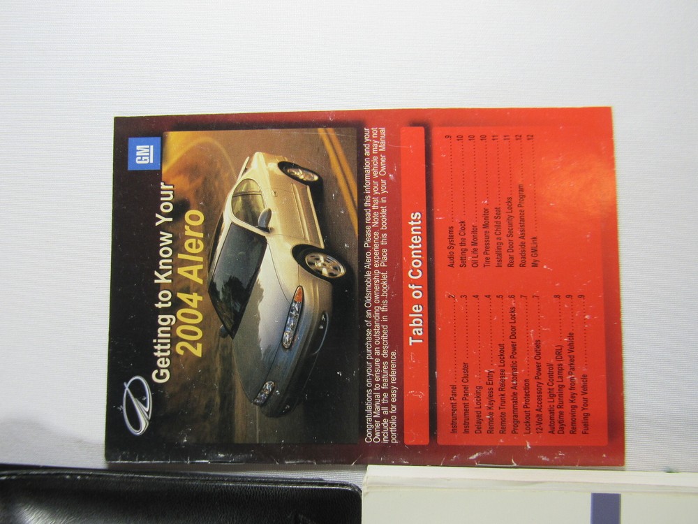 2004 Oldsmobile Alero Owners Manual