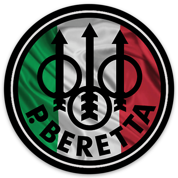 Beretta Firearms Logo Type Die Cut Round STICKER!