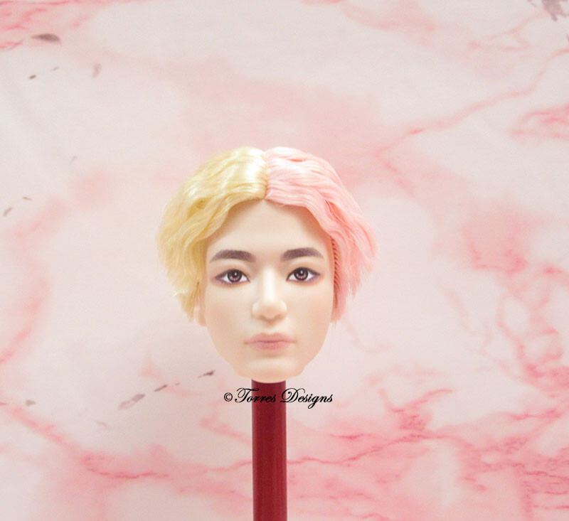 New Idol BTS V Doll Head for Customization Repaint OOAK Replacement Part
