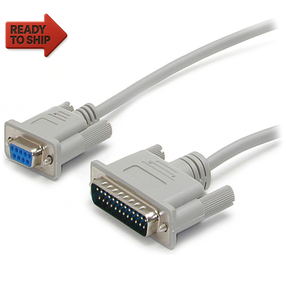 Startech.Com 10 Ft Cross Wired DB9 to DB25 Serial Null Modem Cable - F/M - Null