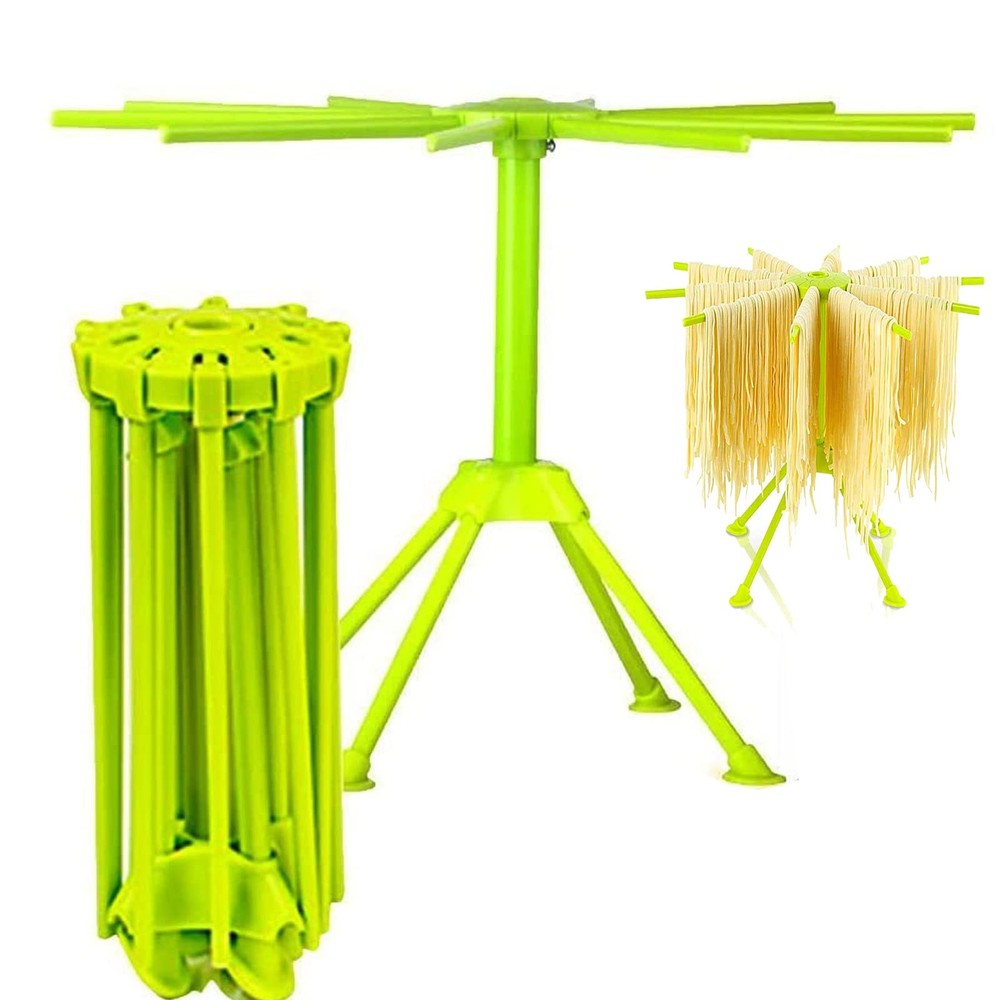 Collapsible Pasta Drying Rack, Spaghetti Drying Rack Noodle Stand, 10-Arm