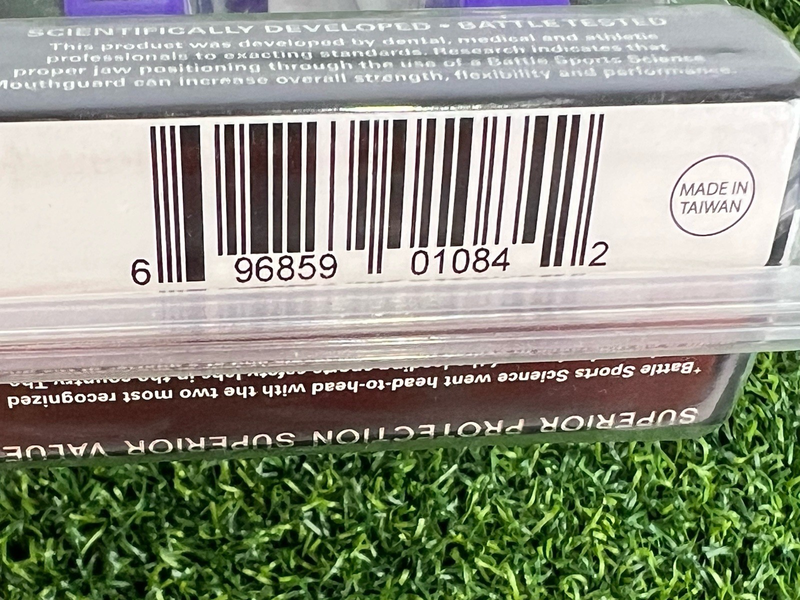 Battle Mouthguard Youth 9U Ever Mold Composite 2 Pack Easy Clip Straps Purple