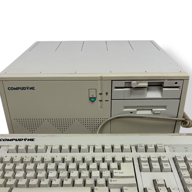 Vintage Compudyne 3DX/33 Computer PC w/ RT101+ Keyboard