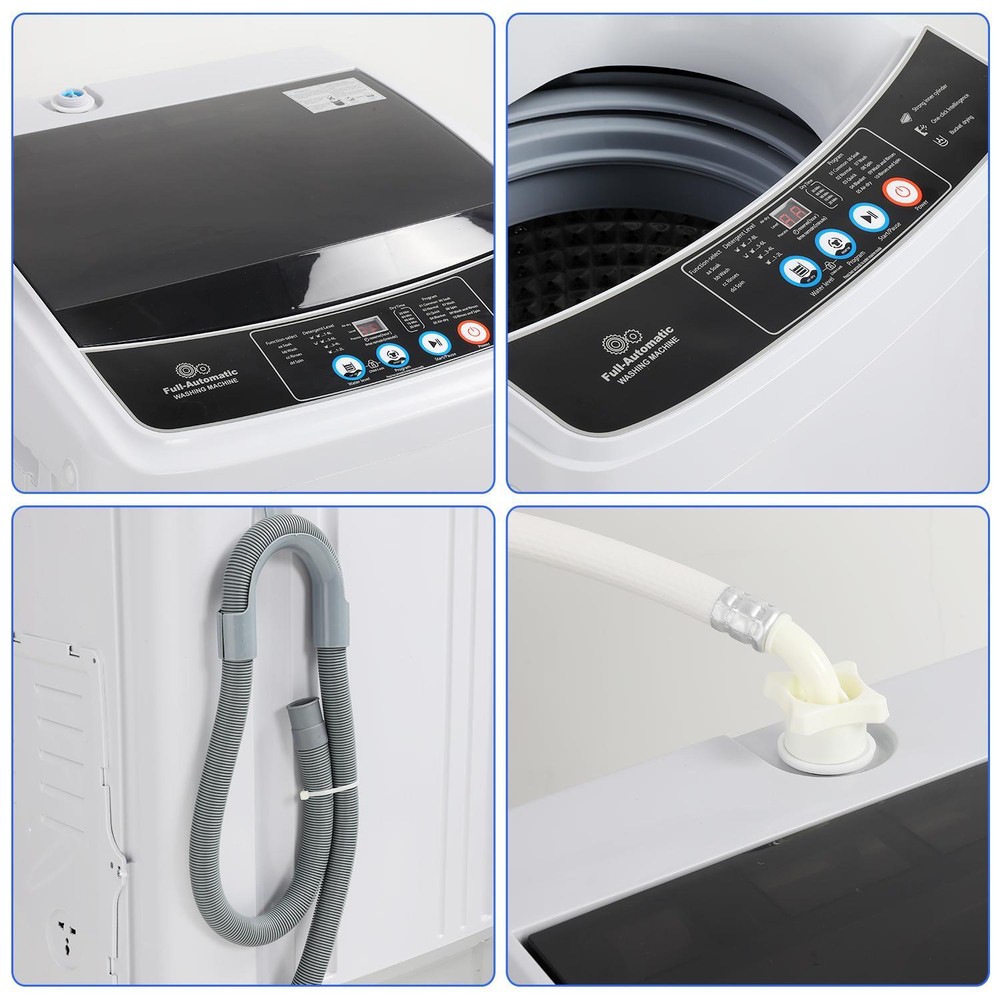 Washing Machine Full-Automatic Portable Washer Combo with Drain Pump 10 Program