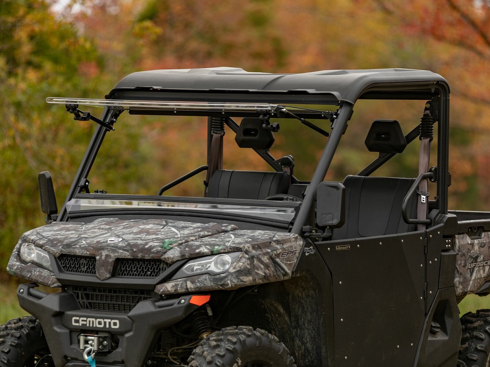SuperATV Scratch Resistant Flip Windshield for CFMOTO UForce 1000 (2024+)
