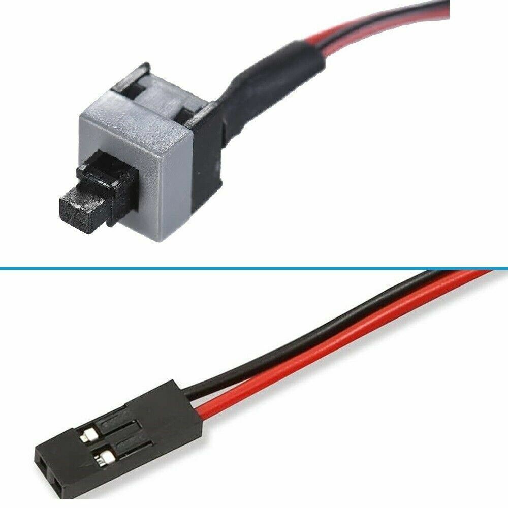 2 Pin SW PC Power Cable On Off Push Button ATX Computer Switch Wire 22inch Cord