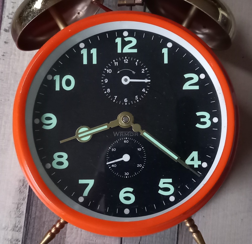 Wemda vintage alarm clock Germany 1970s