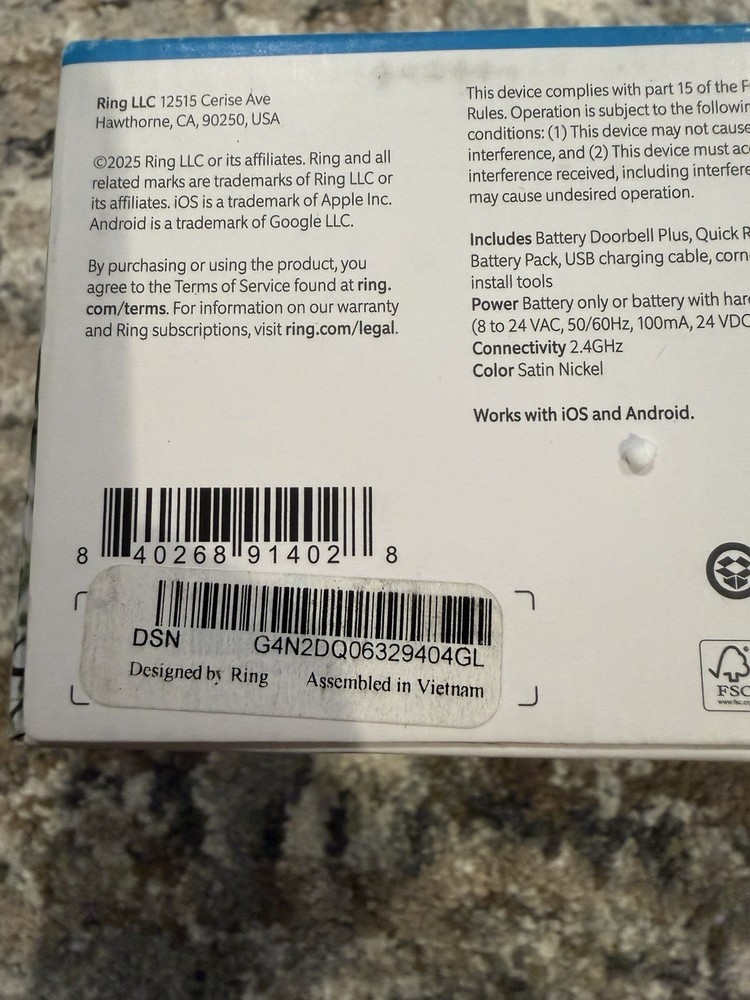 Ring Battery Doorbell Plus