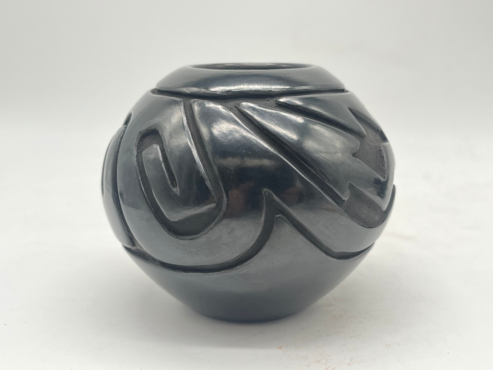 Native American Santa Clara Pottery Bowl Stella Chavaria