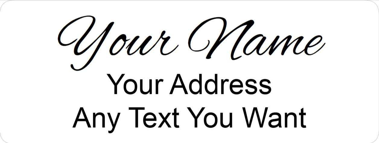 60 Personalized Elegant Cursive Script Address Labels Custom Stickers Free SH