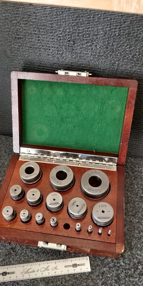 PRATT & WHITNEY Round Plug Gage Block set MASTER SET