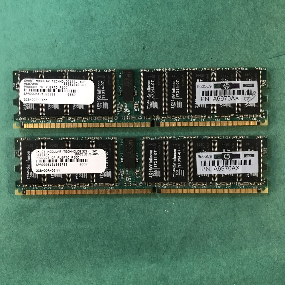 HP A6970AX Smart Modular (2x2GB) DDR 266MHz PC 2100 ECC Server Memory Integrity