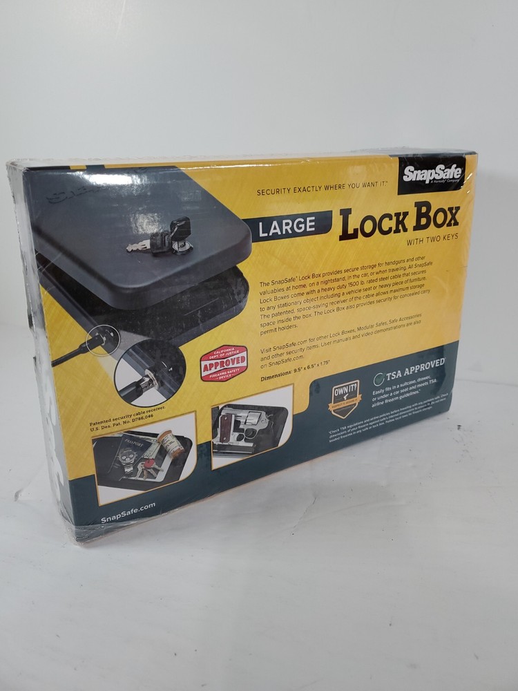 SnapSafe Large Lock Box with 2 Keys