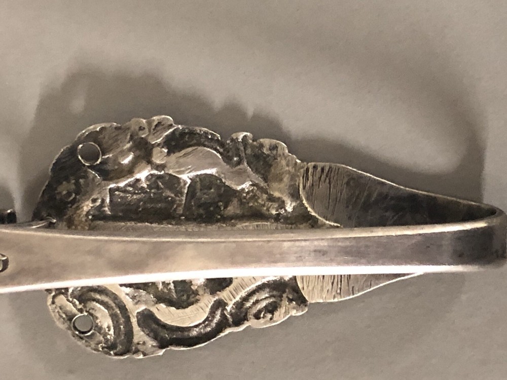 Antique Dutch Coin Silver Large Chatelaine Hook 3 3/4"