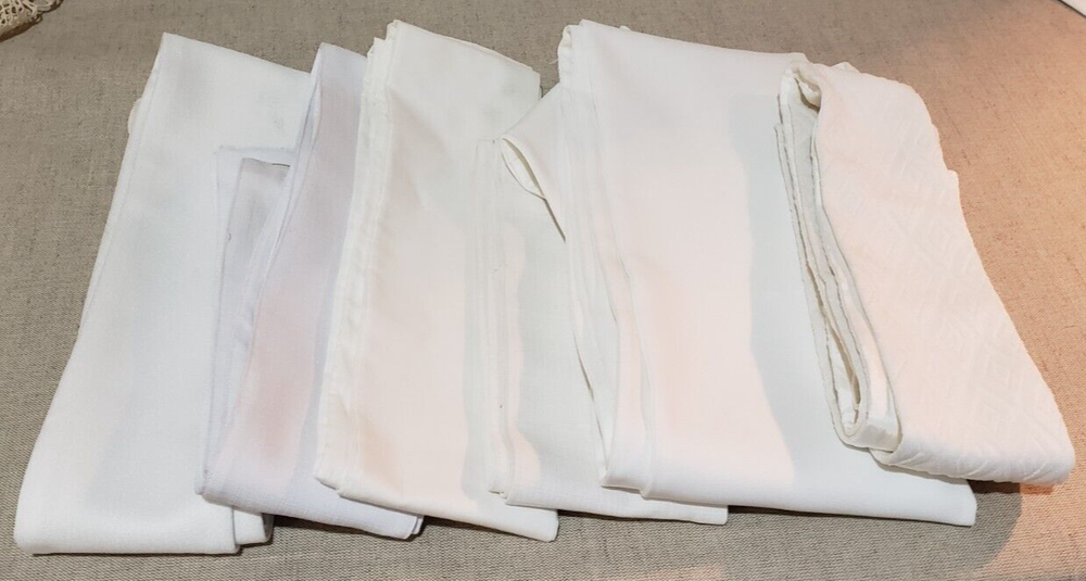 6 CLERGY PREACHING STOLES PLAIN WHITE 3
