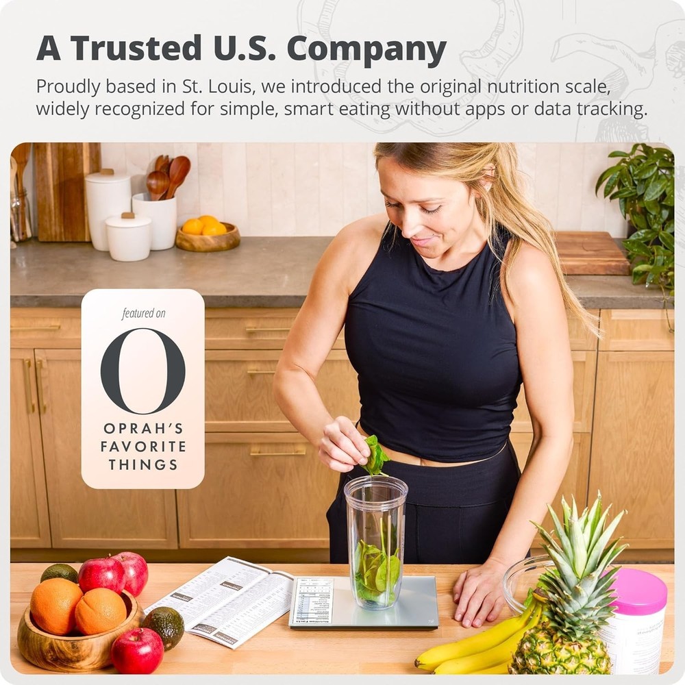 Backlit Display for Clear Nutrition Information