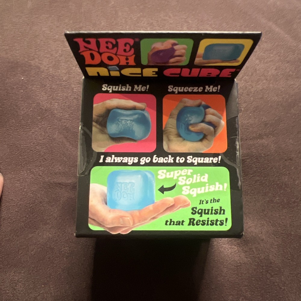 NEW Nee Doh Nice Cube Super Solid Squish Blue Toy, FAST SHIPPING!