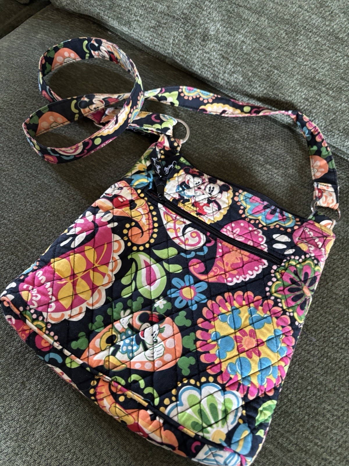 DISNEY Parks Vera Bradley MIDNIGHT with MICKEY Hipster Crossbody Bag Purse