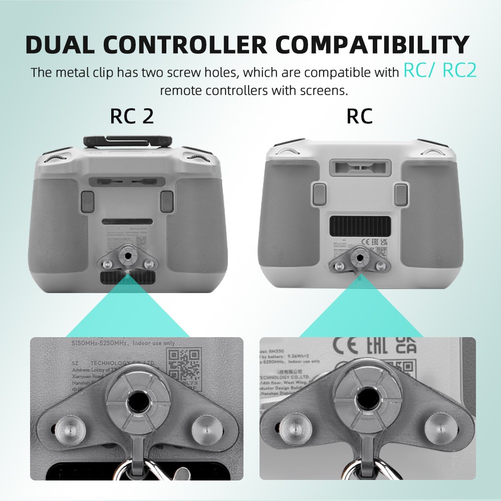 1/4 Expansion Adapter Bracket Riding Mount For DJI RC/RC 2 Remote Controller