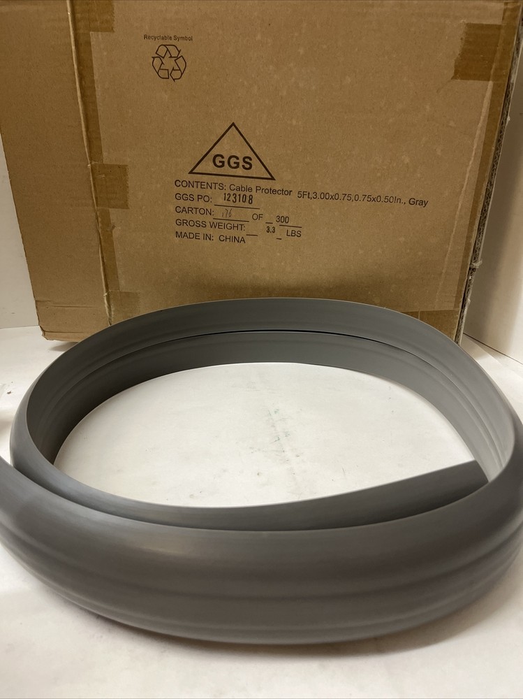 4Cek5 Cable Protector,1 Channel,Gray,5 Ft. L