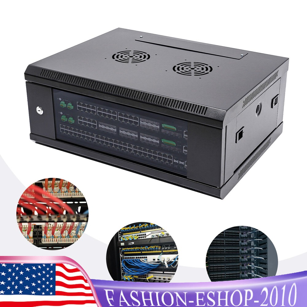 4U Server Cabinet Case Wall Mounted Network Server Data Cabinet Enclosure Rack