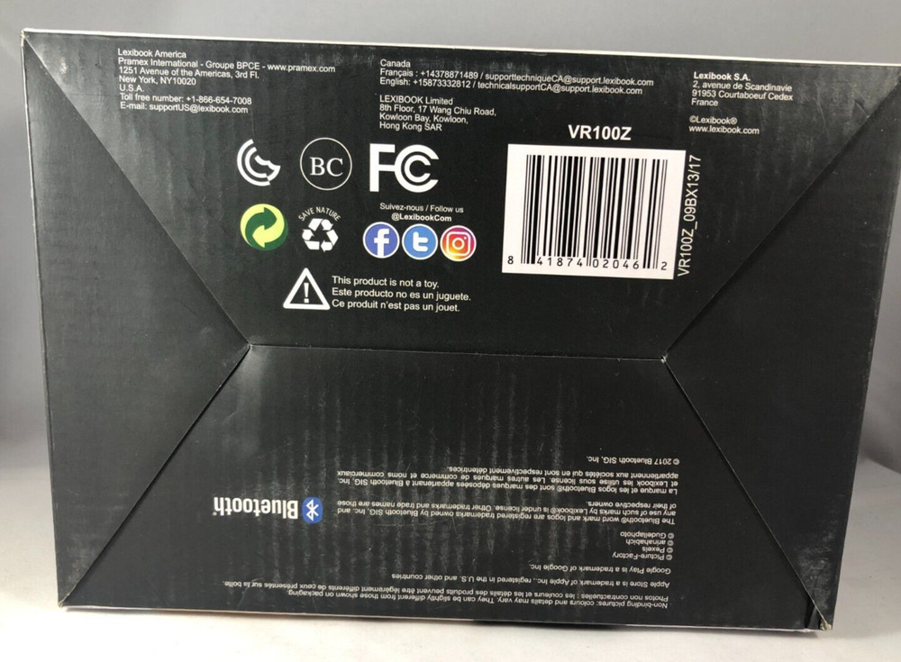 Lexibook Gravity VR Headset With Bluetooth Controller - New in Sealed Box