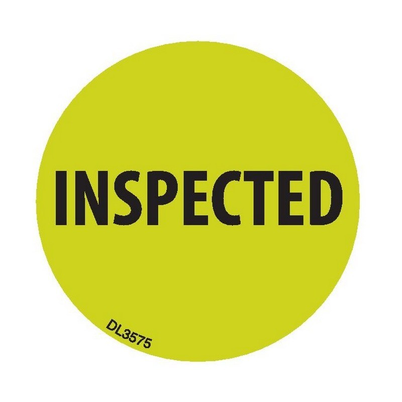 2" diameter Inspected labels (500 per Roll)