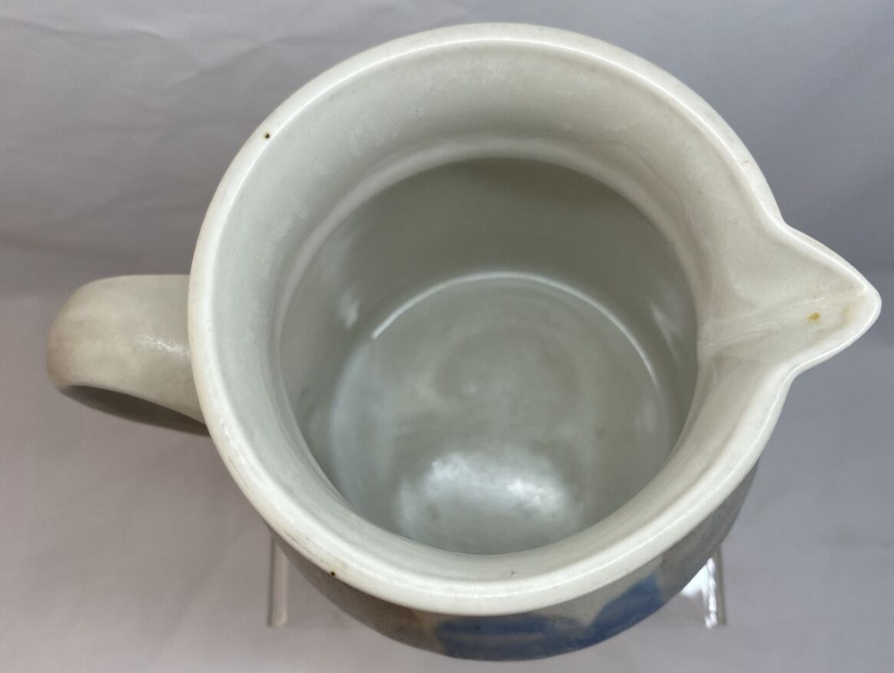 Lovely Ceramic Pottery Pitcher 32oz Marked KS