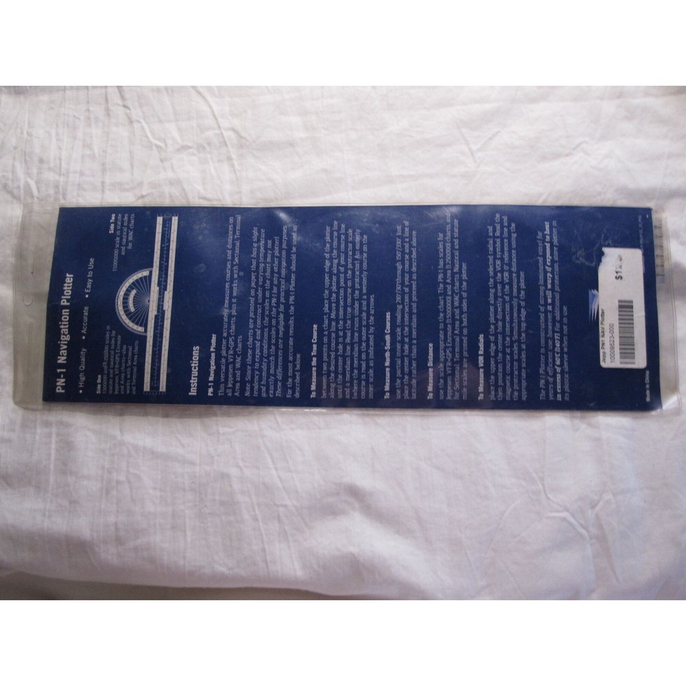 Jeppesen Pn-1 Navigation Plotter Pilot with sleeve and instructions Private/Comm