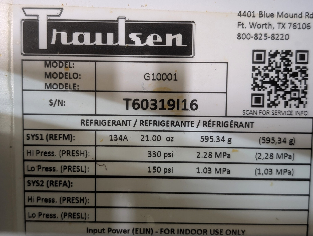 Traulsen G10001 One Section Solid Half Door Reach-In Refrigerator