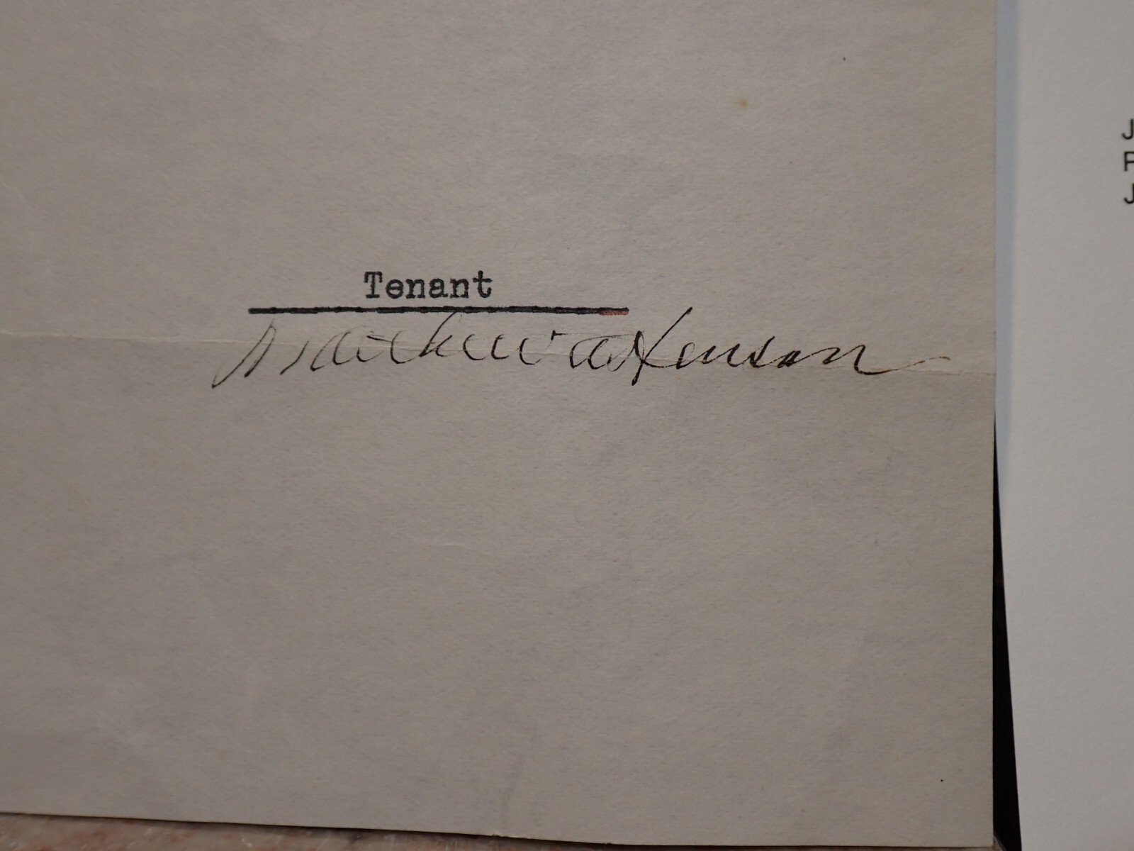 1936 MATTHEW A HENSON AFRICAN AMERICAN ARTIC POLE EXPLORER SIGNED LEASE CONTRACT