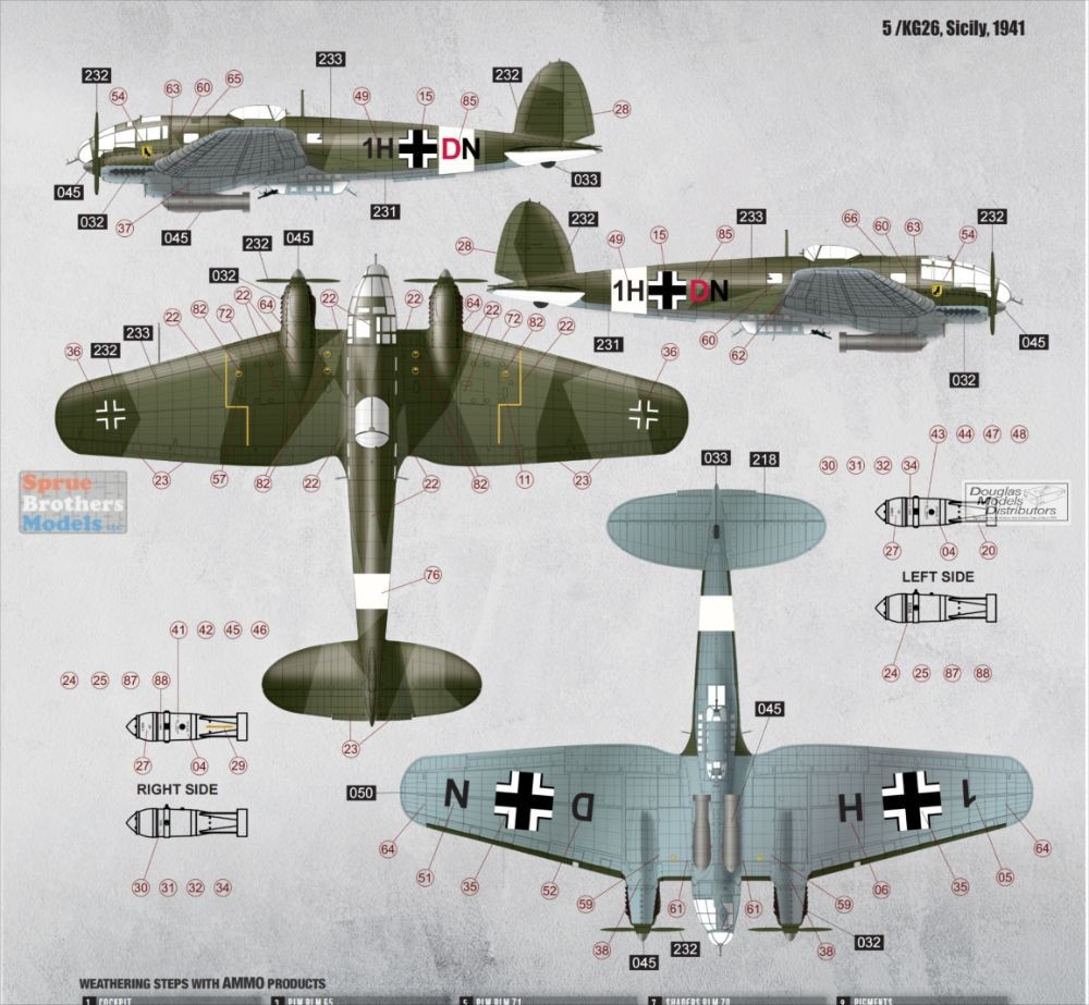 BDMBF018 1:35 Border Model Heinkel He111H-6 WW2 German Bomber