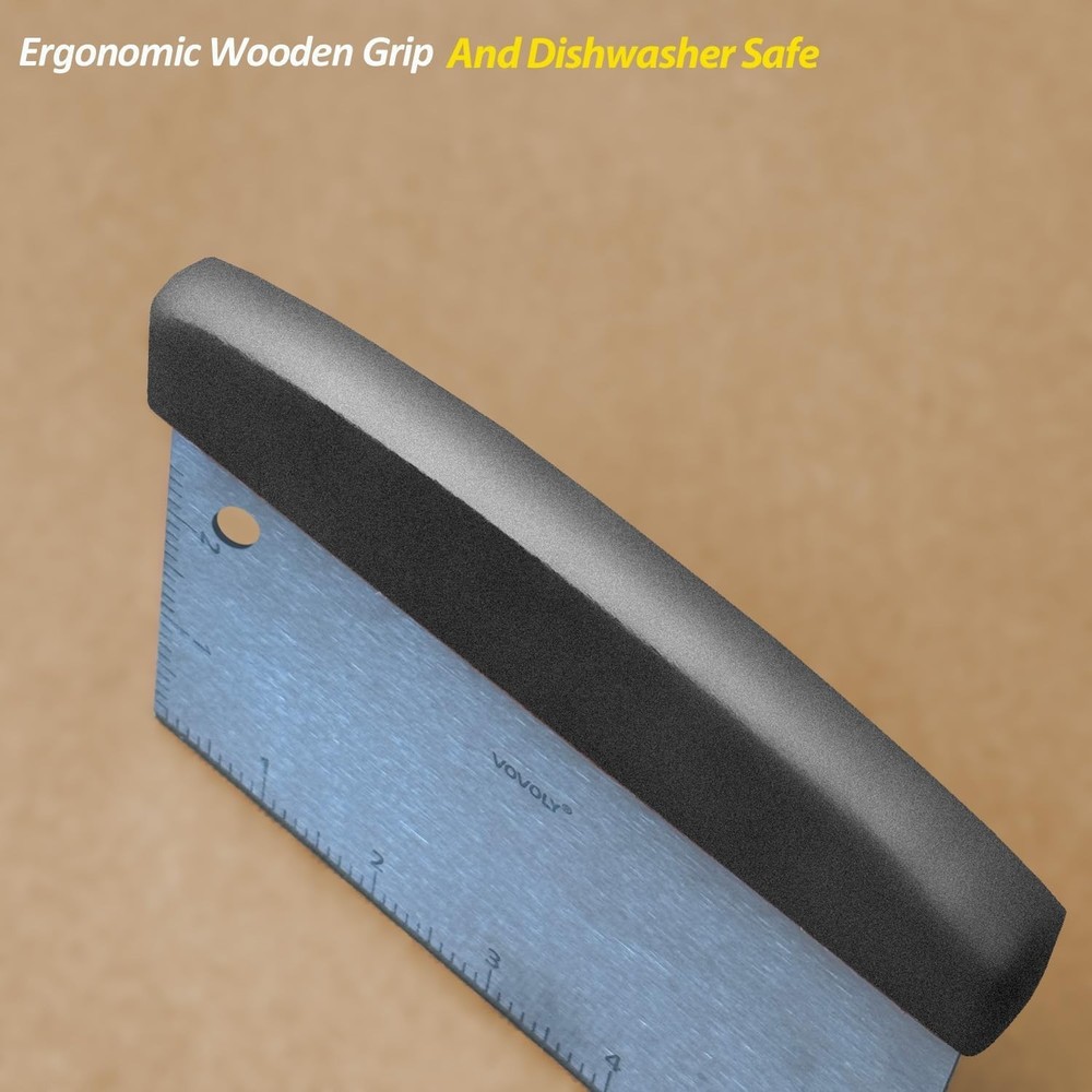 Multipurpose Bench Scraper Kitchen Utensil for Flat Top Griddle, Dough Scrape...