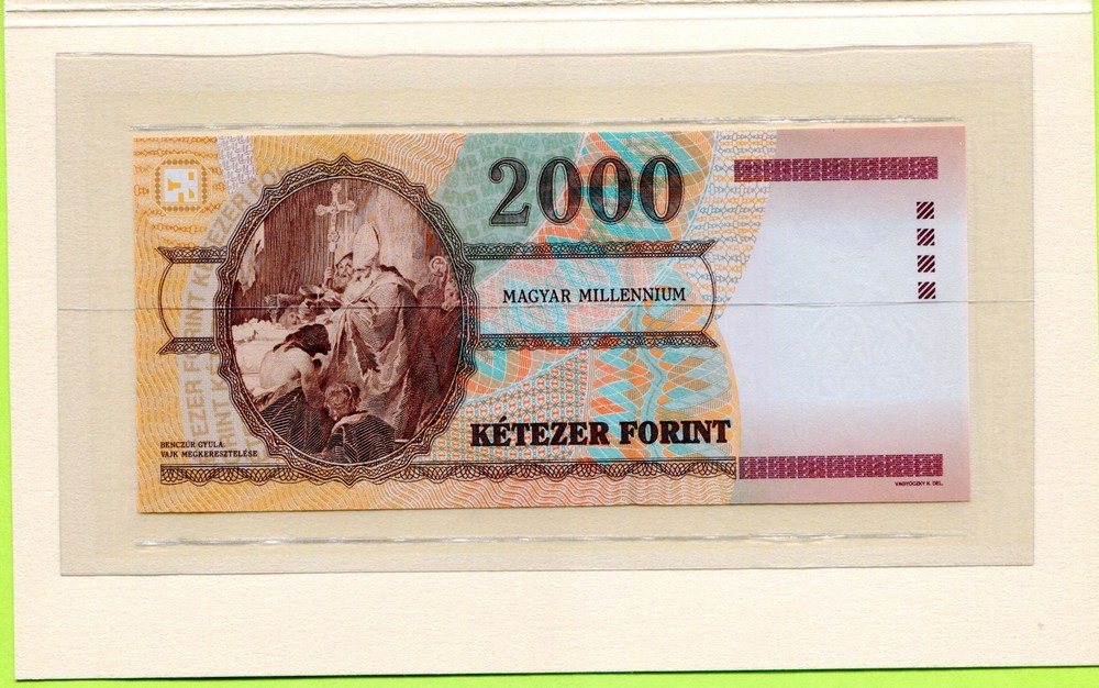 Hungary 2000 Forint 2000 P186 UNC - Commemorative w/ folder