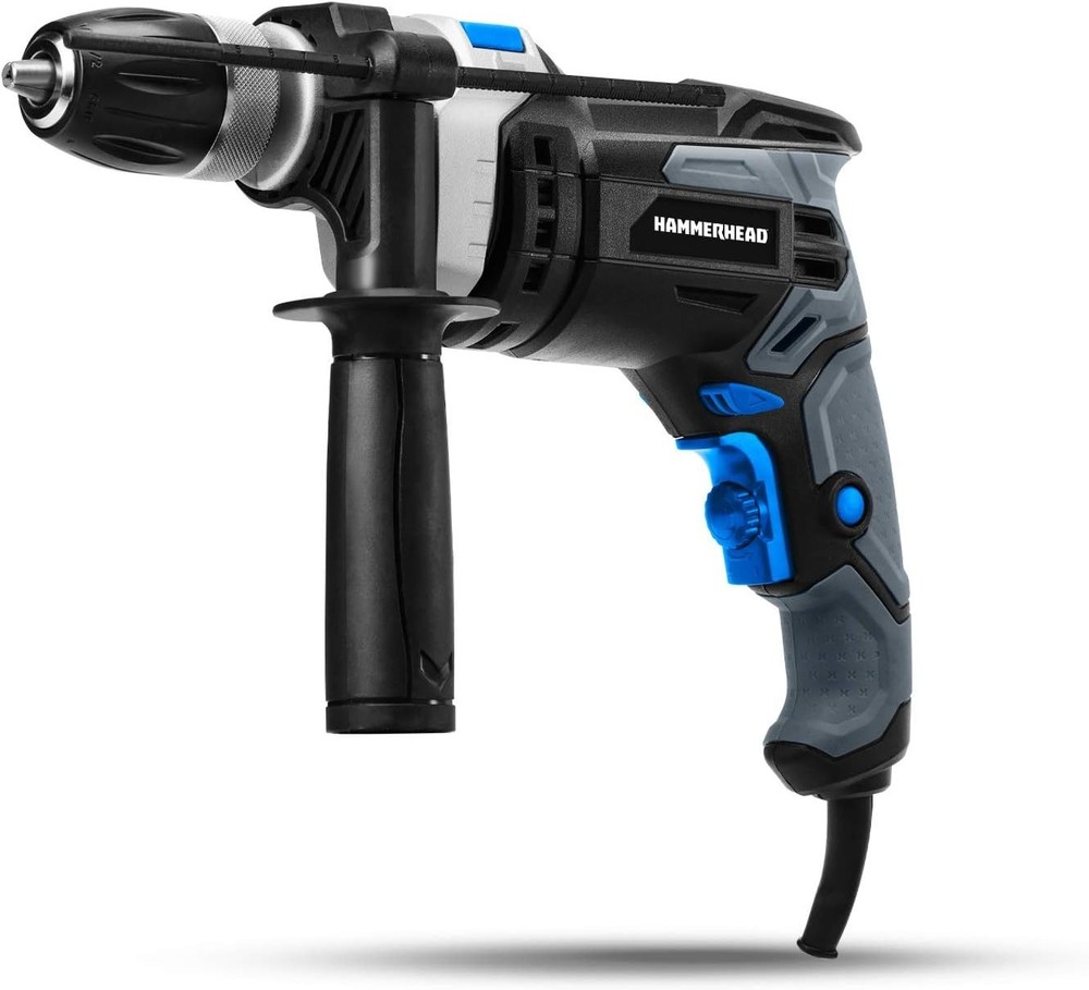 7.5-Amp 1/2 Inch Variable Speed Hammer Drill with 6pcs Bit - HAHD075