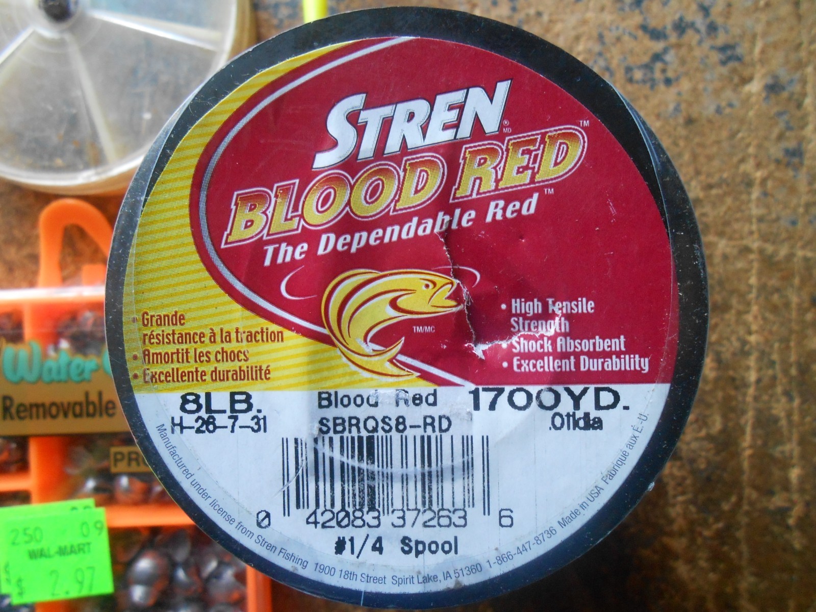 FISHING TACKLE LOT HOOKS, SPLIT SHOT, BOBBER, STREN SPOOL OF LINE MOST NIB #1