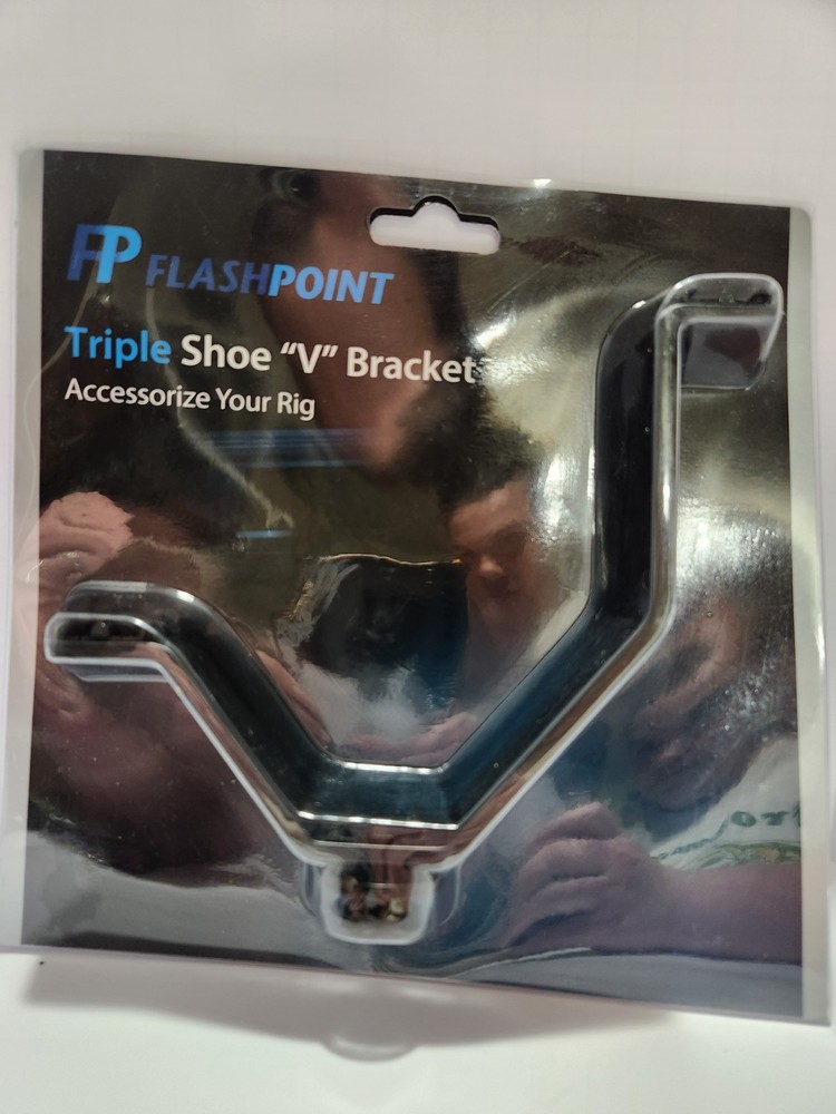 Flashpoint Triple Shoe Mount V-Bracket For DSLR Camera