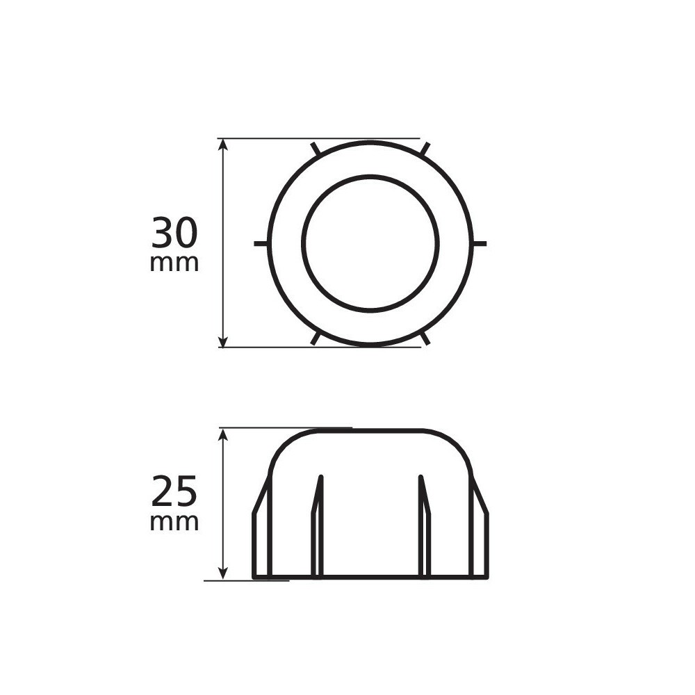 Top Cap, Wheel Hub Cover - 60 pcs