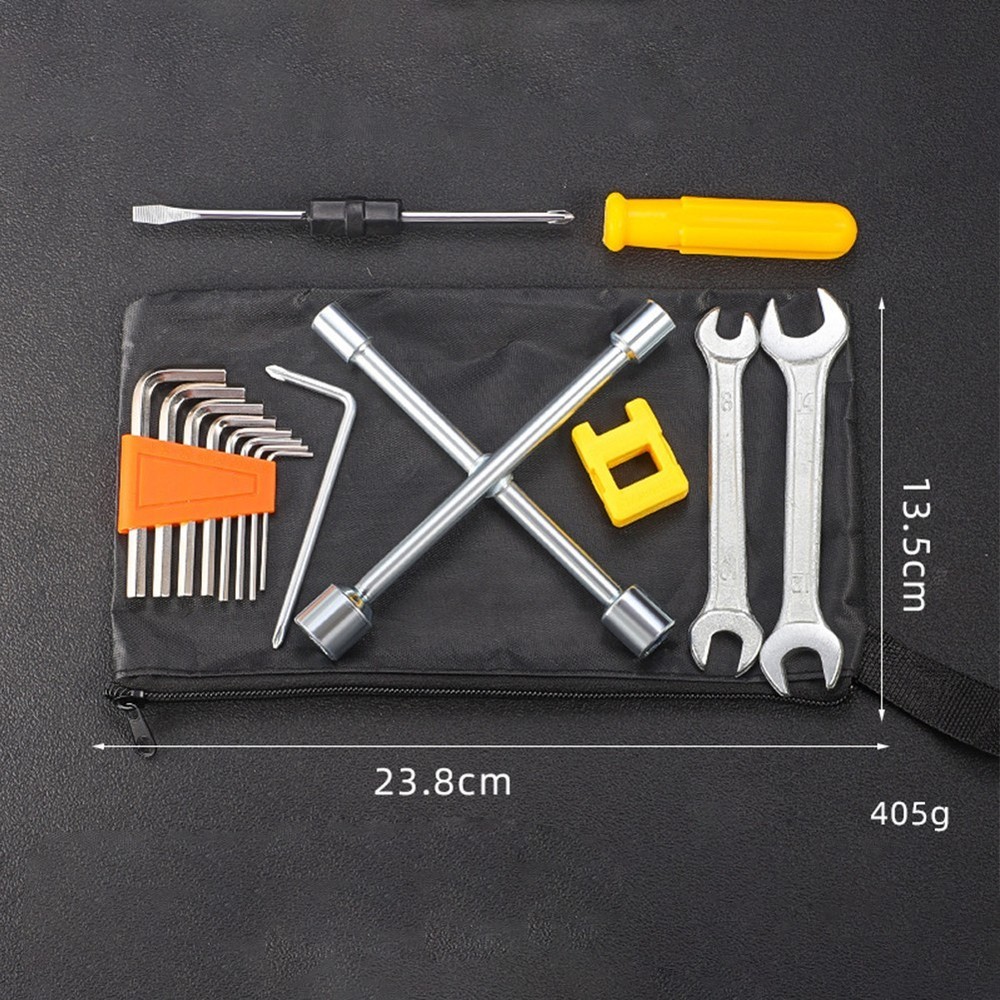 Compact Motorcycle Repair Tool Set with 8 Essential Tools for Easy Use